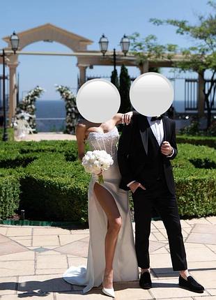 Свадебное платье с корсетом