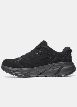 Мужские кроссовки HOKA Bondi 6 Chaussures de Route pour Femmes en Black Black l suede 'triple black'