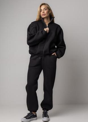 🔹утеплений спортивний костюм на флісі зі світшотом на блискавці🔸