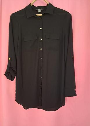 Блуза рубашка черная готическая,черная блуза готика