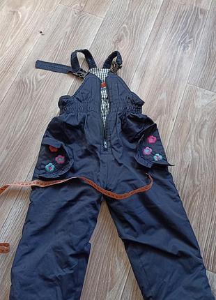 Штани зимові для дівчинки комбінезон