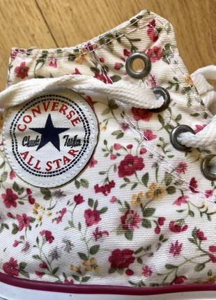 Текстильні кеди converse all star з квітковим принтом(оригінал)