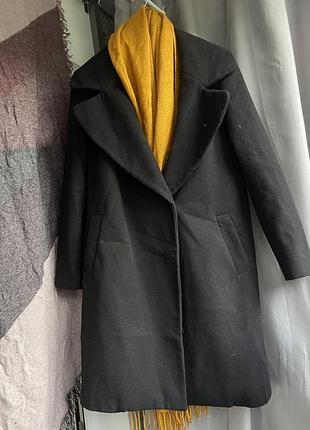 Черное классическое пальто boohoo m