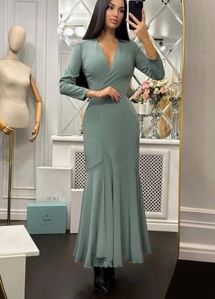 Платье макси на запах