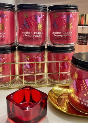 Bath&body works свеча cotton candy champagne