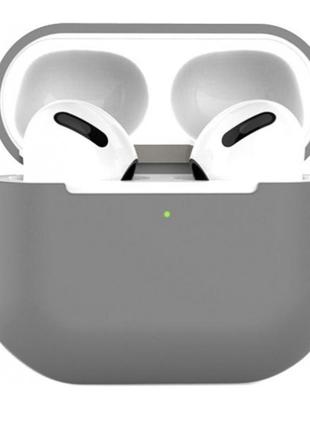 Силіконовий чохол для навушників airpods 3 (сірий)