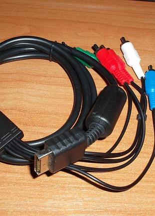 Кабель компонентний для sony playstation psp 2, psp 3 hd component av cable 5 rca