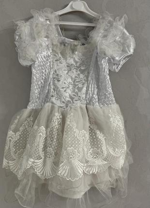 Платье детское нарядное, платье снежинки