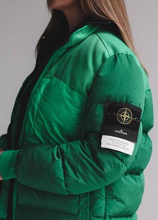 Пуховик stone island green