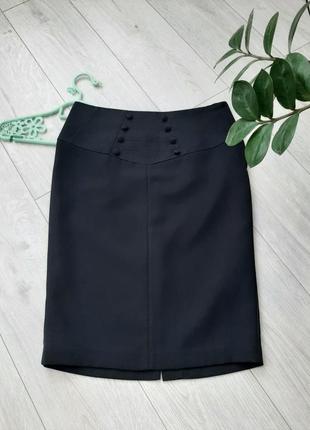 Жіноча чорна базова спідниця олівець, next