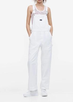 Комбінезон h&m однотонний білий джинсовий