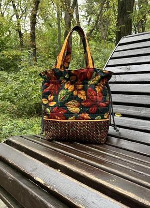 Lunch bag/сумка для ланча/осенний шоппер/мини сумка торба