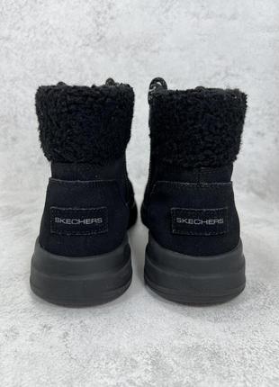 Женские кожаные зимние ботинки skechers on the go gracial ultra
