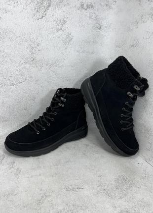 Женские кожаные зимние ботинки skechers on the go gracial ultra