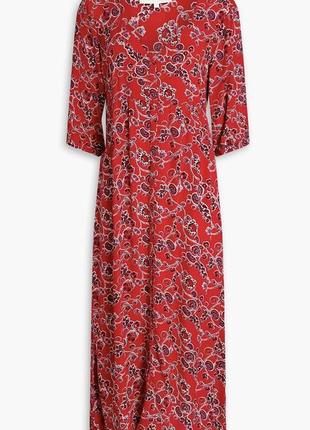 Платье халат в цветочный принт ba&sh robe jazz rouge dress