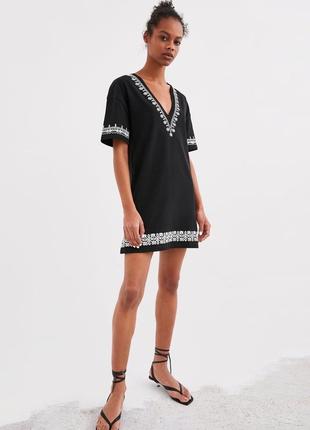 Сукня zara з імітацією вишивки s