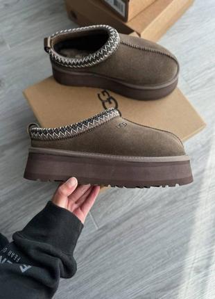 Уги угі угги уггі ugg tazz tasman slippers platform brown