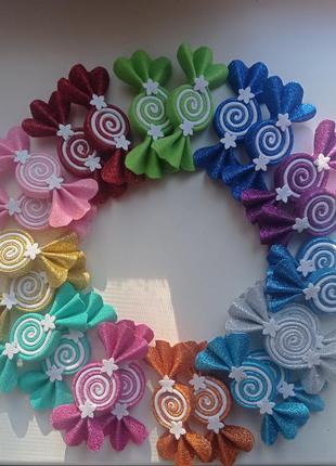 Цукерки заколки,браслети,,бантики,брошки.