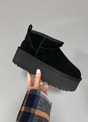Угги Женские угги ugg mini bailey bow x lv black3 фото