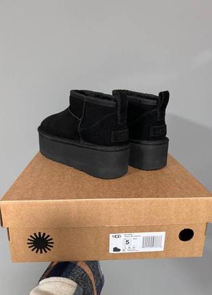 Угги Женские угги ugg mini bailey bow x lv black2 фото
