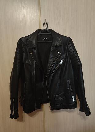 Кожаная куртка zara