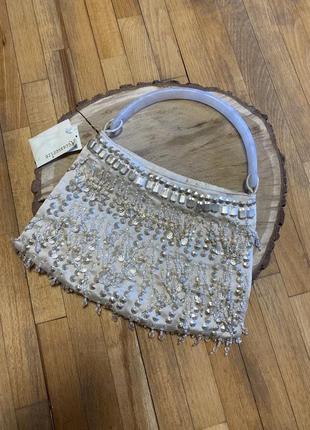 Сумка с бисером и перламутровой рукой accessorize
