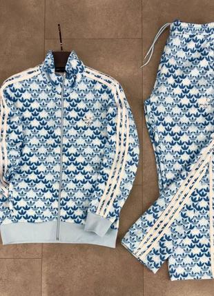 Костюм спортивный adidas retro blum, голубой
