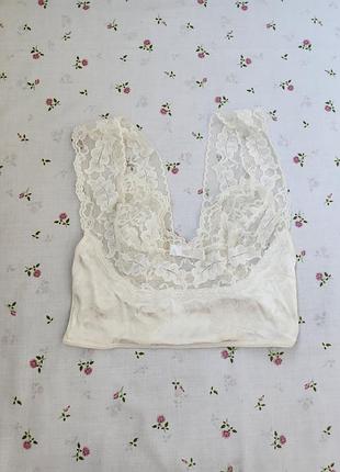 Винтажный милый кружевной топик лолита y2k coquette ретро стиль винтаж бантик корсет маечка майка