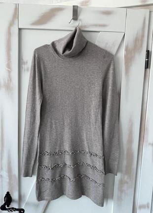 M&v роскошное платье из кашемира италия р м