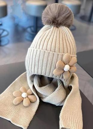 Дитячий набор шапка шарф