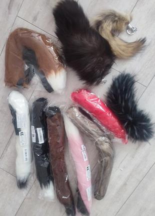 Черный коричневый серый белый костюм котика кота кишки квадробера розовое белое и...