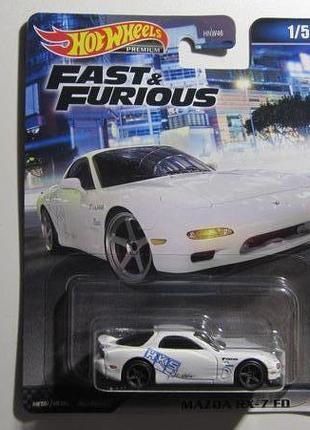 Тематична машинка hot wheels fast and furious mazda rx-7 fd