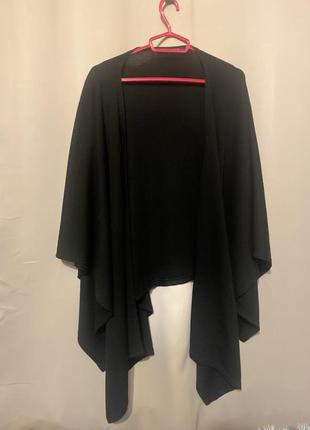 Пончо накидка чорно жіноча вовняна! заміри на фото
