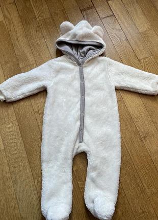 Флисовый человечек боди 6-9 м