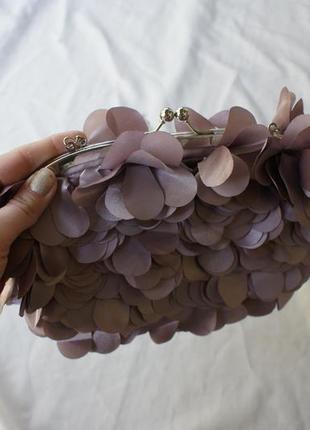 Cумочка клатч вечерняя коктевая сумочка в пудровом оттенке текстильная