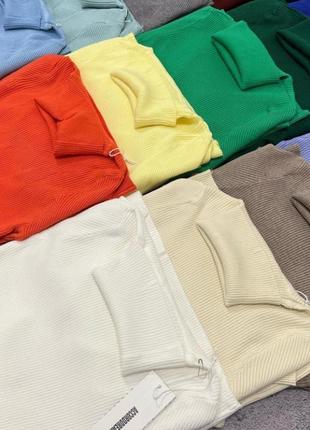 Гольф водолазка в рубчик9 фото