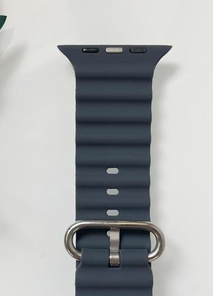 Силіконовий ремінець для smart watch ocean band 42/44/45/49 (темно-сірий)