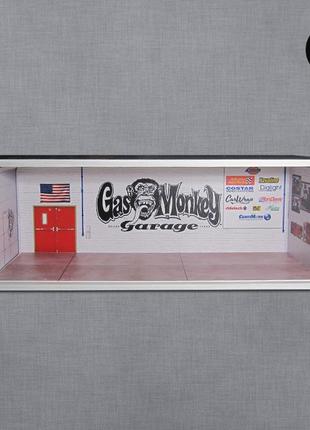 Діорама гараж-парковка 1:64 gas mankey garage