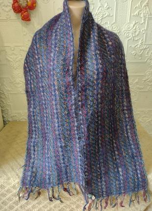 Теплый уютный шарф шерсть и мохер. ирландия