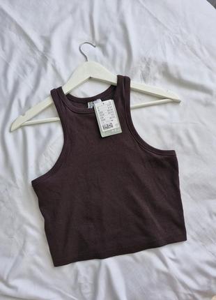 Топ h&m шоколадного цвета