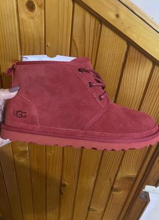 Uggplush ботинки красные мужские (новые)