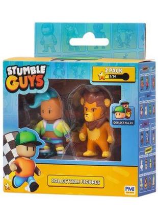 Набір колекційних фігурок stumble guys - велоцит і леонідас (2 фігурки, 6 cm)