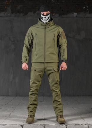 Тактический костюм софтшелл softshell esdy масло (оригинал)6 фото