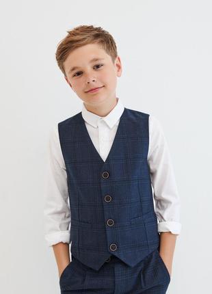 13/13-14 р новий фірмовий костюмний жилет жилетка у клітинку класика reserved