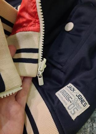 Куртка бомбер jack & jones м, bomber jacket,двусторонняя куртка ветровка10 фото