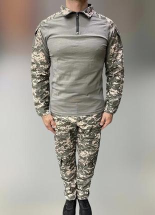 Військова форма combat (убакс і штани), бавовна, піксель нато, розмір xl, тактична форма