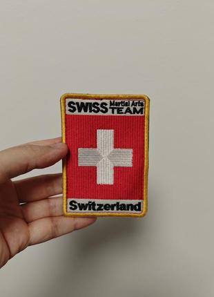 Switzerland патч нашивка крест швейцарский на липучке