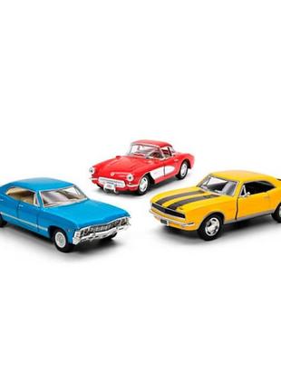 Машинка chevrolet classic-collection металлическая инерционная 4 цвета