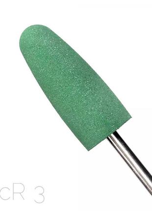 Полировщик силиконовый конус закругленный richcolor зеленый, диаметр 10 мм, длина 24 мм