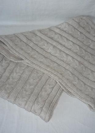 Зимний объемный снуд шарф хомут восьмерка машинной вязки в "косы"